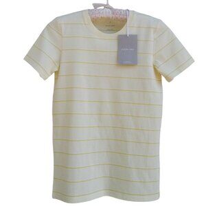Everlane organic cotton yellow striped tee sz XS